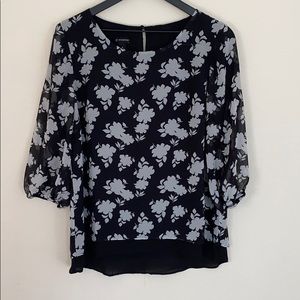 3/4 Sleeve Floral Blouse